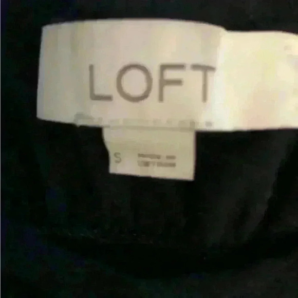 LOFT Black racer back sleeveless black cotton top Women Small - Picture 8 of 10